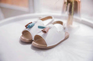 White Summer sandals