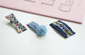 Flowers hairpins set of 3