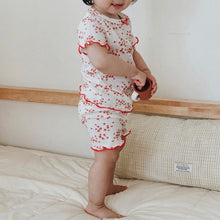 Load image into Gallery viewer, Red floral pajamas
