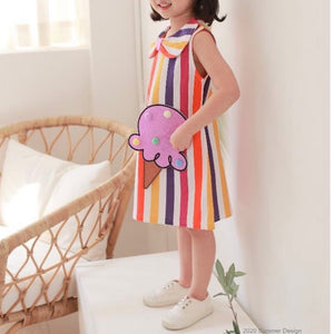 Ice cream bag stripes dress