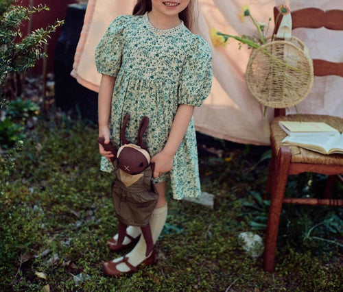 Green floral dress