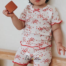 Load image into Gallery viewer, Red floral pajamas