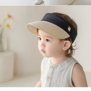 Stripped romper overall with hat