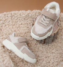 Load image into Gallery viewer, Beige Fleece Trainers Shoes