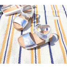 Load image into Gallery viewer, Silver summer sandals