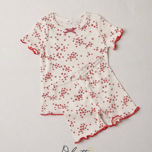 Red floral pajamas