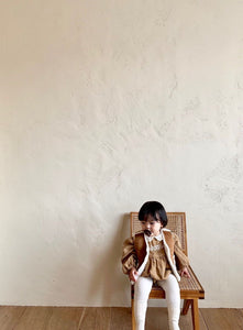 Brown and Ivoy Warm Vest