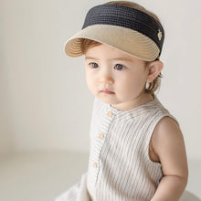 Load image into Gallery viewer, Stripped romper overall with hat