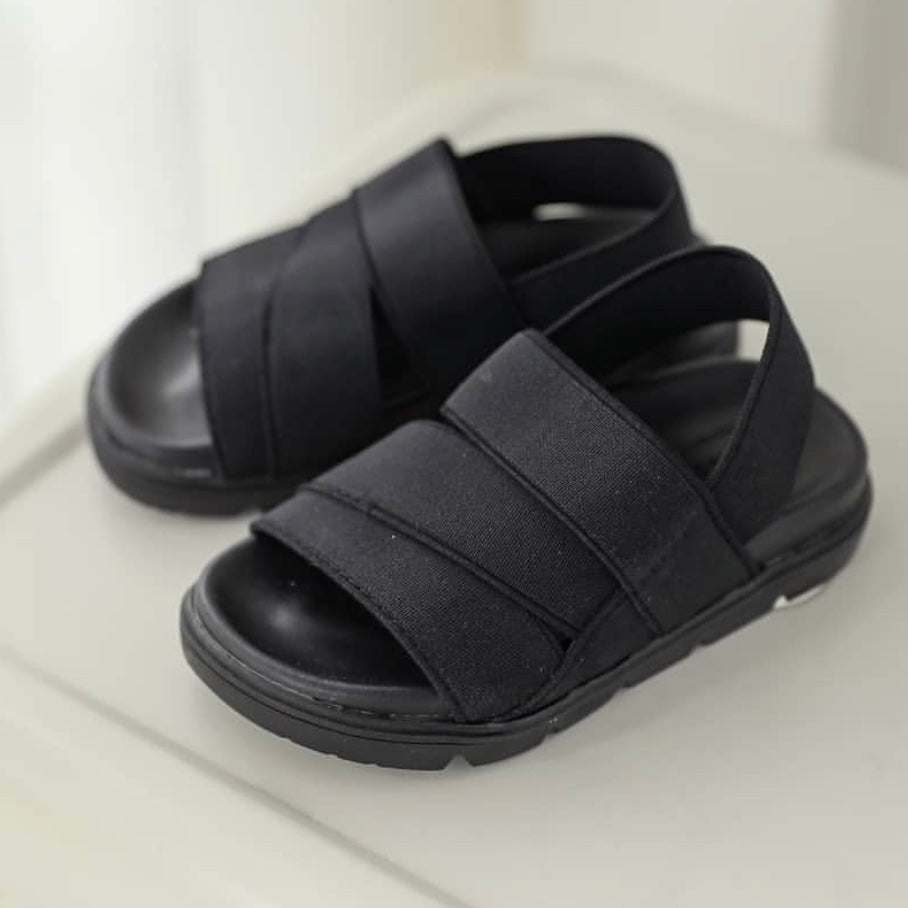 Black strap sandals