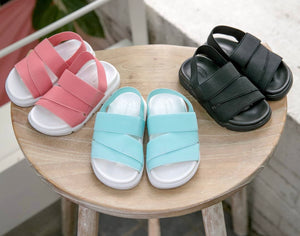 Black strap sandals