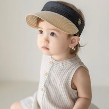 Load image into Gallery viewer, Stripped romper overall with hat