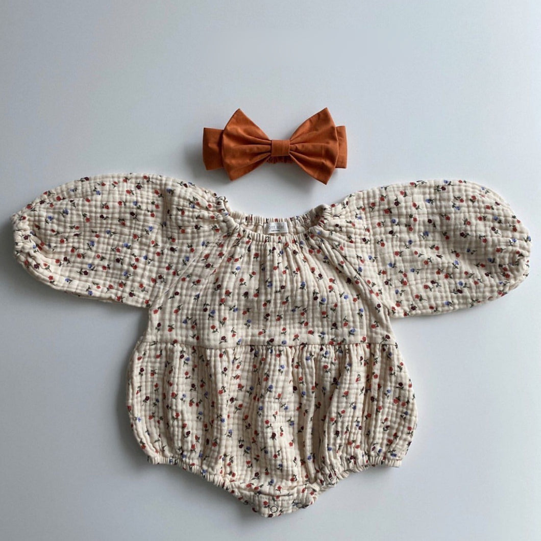 Floral bodysuit with hairband