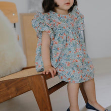 Load image into Gallery viewer, Blue floral frills dress