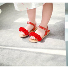 Load image into Gallery viewer, Red flowers sandals