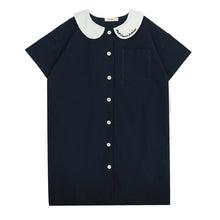 Load image into Gallery viewer, Navy blue collar dress