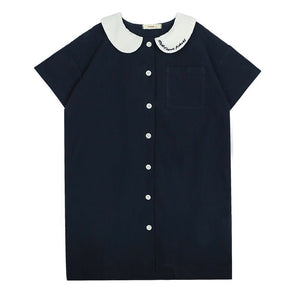 Navy blue collar dress