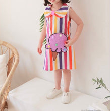 Load image into Gallery viewer, Ice cream bag stripes dress