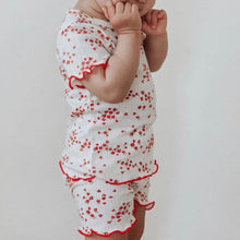 Load image into Gallery viewer, Red floral pajamas