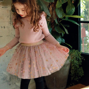 Pink tee with tutu skirt