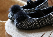 Load image into Gallery viewer, Black Pom flat