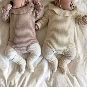 Knit frill bodysuit