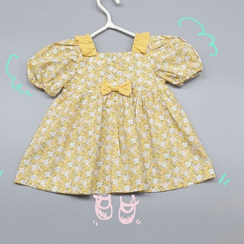 Yellow floral dress