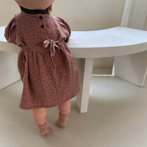 Velour floral dress