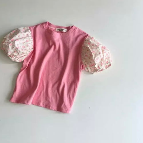 Puffy pink tee