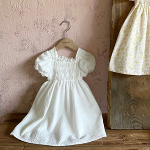 White smocked dress