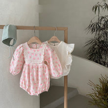 Load image into Gallery viewer, Pink neon floral babysuit