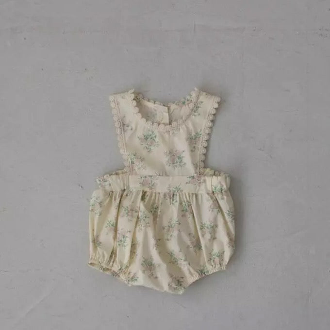 Floral Apron bodysuit