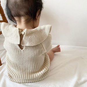 Knit frill bodysuit