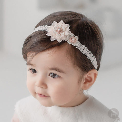 Pink flowers hairband