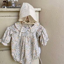 Load image into Gallery viewer, Floral collar babysuit