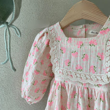 Load image into Gallery viewer, Pink neon floral babysuit