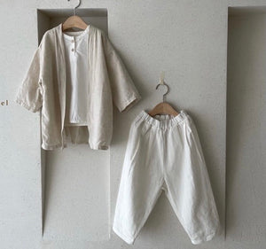 Soft linen robe