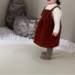 Red bear dress with white top