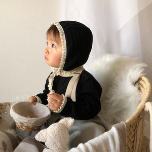 Waffle bodysuit with hat