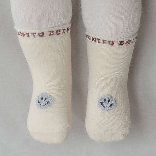 Two colors socks “beige+white”
