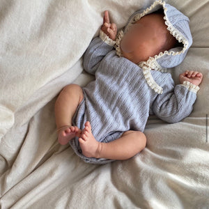 Waffle bodysuit with hat