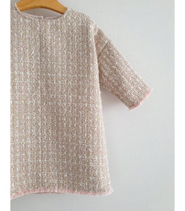 Pink tweed dress