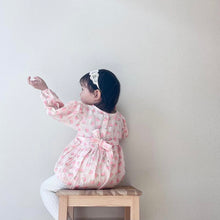 Load image into Gallery viewer, Pink neon floral babysuit