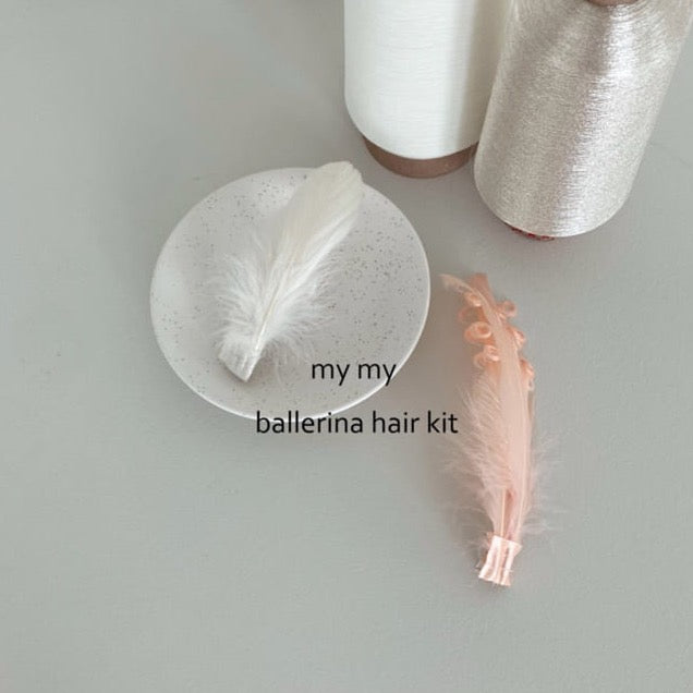 2 swan hairpins “white+pink”