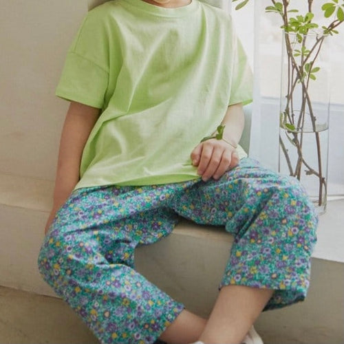 Blue floral pants