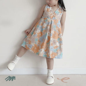 Orange floral dress