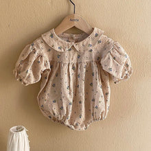 Load image into Gallery viewer, Floral collar babysuit