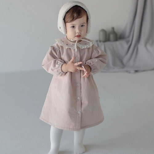 Chloe floral collar dress with earmuffs