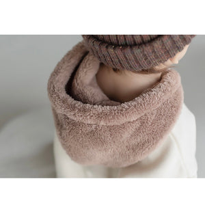 White brown fleece hoodie